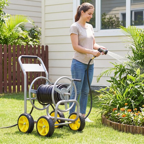 Garden hose reel cart - hose, 4