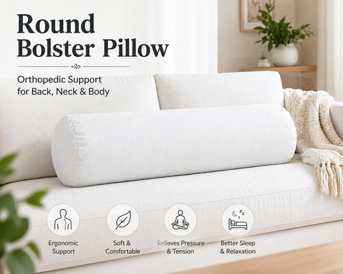 Round bolster pillow - bolster,
