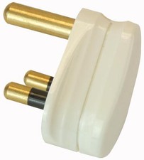 3 Pin Round Mains Wall Light Plug 2A 5A 15A packs of 1 2 5 or 10 Pro-Elec 