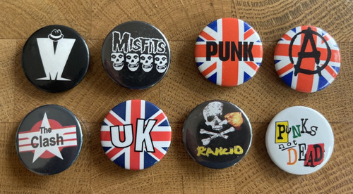 Vintage punk button badges - vintage,