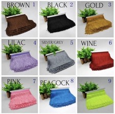 Tassel Fringe / Fringing Trim 15cm 6" Drop **26 DIFFERENT COLOURS** x one yard