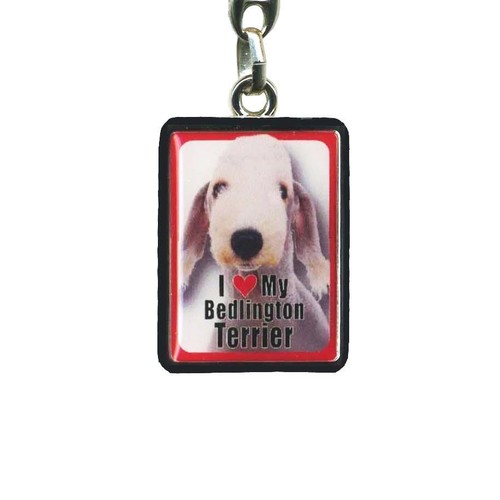 Bedlington terrier keyring - bedlington,