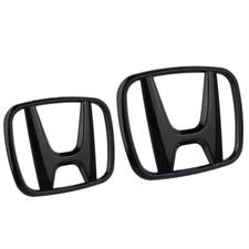 Front Grille Trunk Black Emblem For Honda Civic 16-21 Sedan 4-Door FE Badge New/