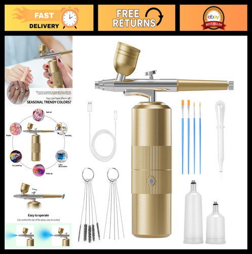 Portable airbrush kit with - airbrush,