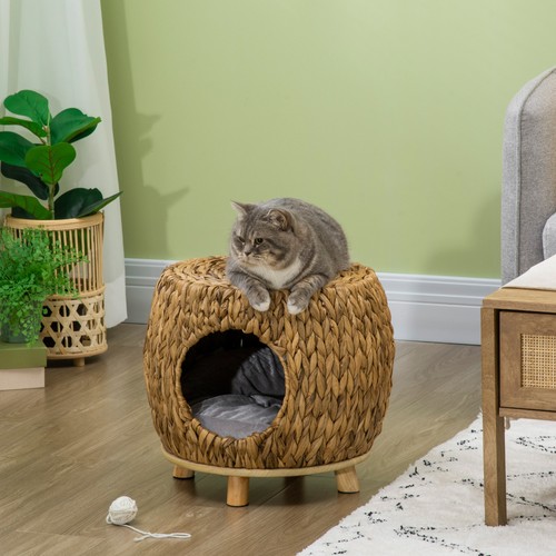 Rattan cat house - house, wicker