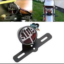 Tail Light Stop Lamp Vintage Classic  Caferacer Motorcycle  Black Universal Fit