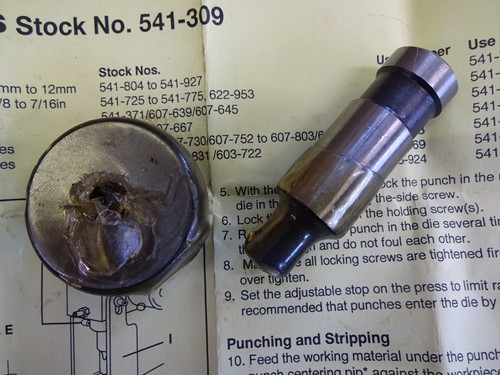Flypress tool round flat - round, +