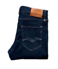 REPLAY SLIM TAPERED JEANS MICKYM BLUE MENS W32 L30 STRETCH SUSTAINABLE COTTON