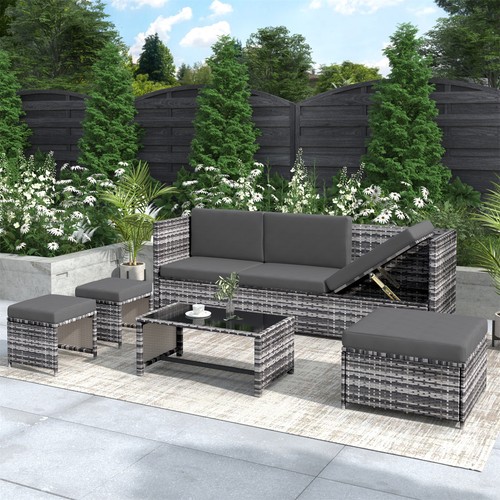 Piece rattan garden - 5-piece,