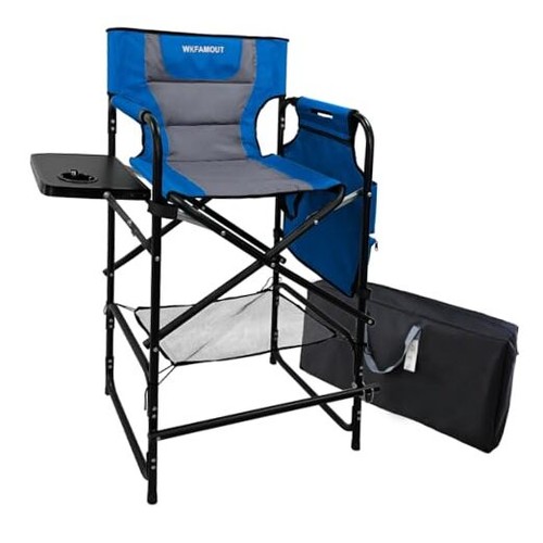 Blue folding chair with side - blue,
