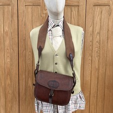 VINTAGE PAYNE GALWEY 75 WARRANTED Pigskin CARTRIDGE SHOOTING BAG