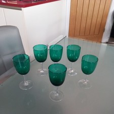 6 X Antique Hand Blown Bristol