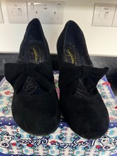 Irregular Choice Size 9 Black Suede Heels
