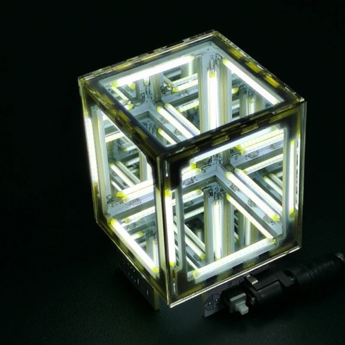 Hypercube led light - 4d, diy