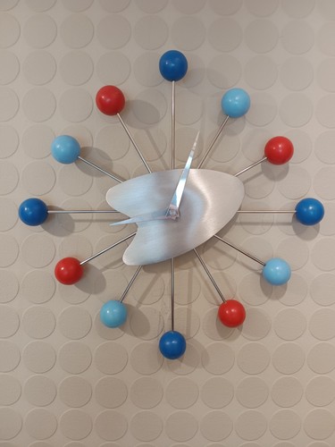 Coloured orb clock nordic - 12,