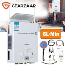 Portable 6L LPG Hot Water Heater Propane Gas Tankless Instant Boiler Shower Kit