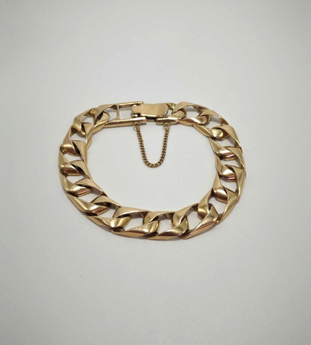 Heavy solid 9ct - heavy, curb