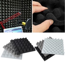 12/24x Thick Soundproofing Acoustic Wedge Foam Tiles Wall Panels Studio Home KTV