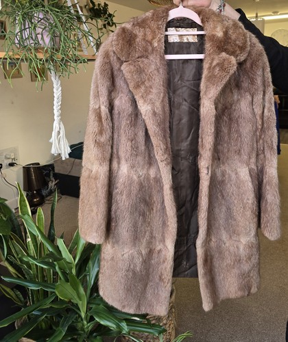 Vintage musquash fur coat - fur,