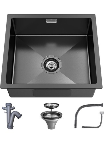Black stainless steel kitchen - stainless,