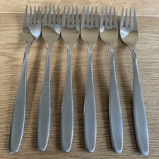 Wmf Hamburg Cromargan Cutlery 6 Very Rare Dessert Forks in 17.8 cm