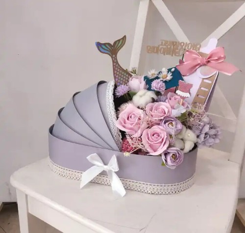 Baby shower crib - baby, flower