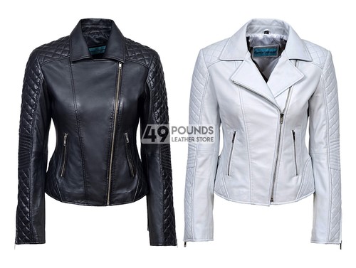 Ladies biker style quilted - ,