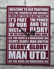 Novelty Wall Clock, Man Utd, Team Anthem, Glory Glory