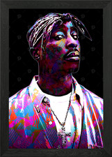 Tupac Shakur Portrait Framed