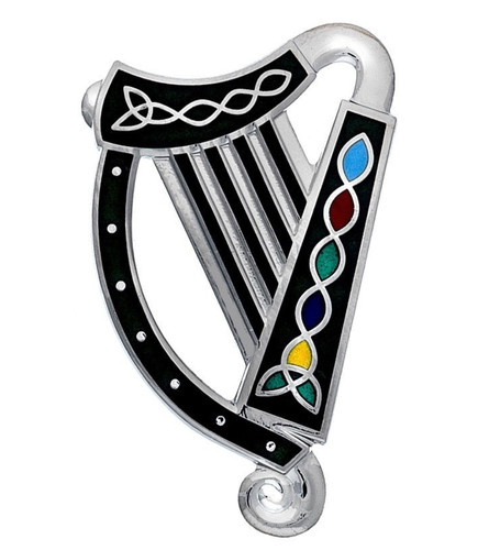 Celtic lands irish harp cut - celtic,