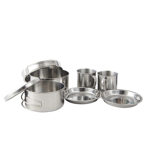 8pcs outdoor pan set stainless - 8pcs,
