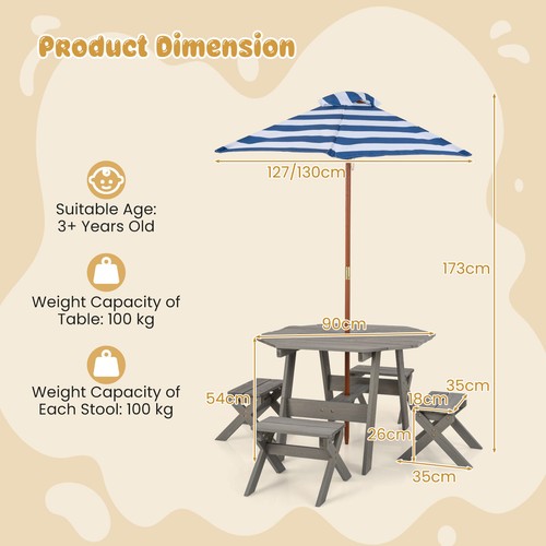 Kids wooden picnic table - kids,
