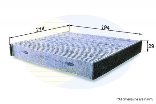Cabin carbon filter for toyota - cabin,