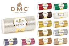 DMC Diamant Metallic Thread 35m - All colours - Metalic Embroidery Thread