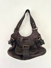 Mulberry Bag Handbag Vintage Chocolate Brown Top Handle Buckle