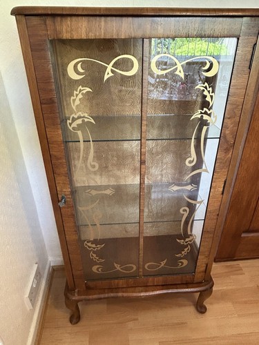Vintage glazed walnut veneer - walnut,
