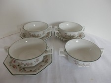 Johnson Brothers Eternal Beau 4 X soup bowl dish coupe + 3 saucers *100% charity