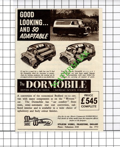 Dormobile advert 1954 - ,