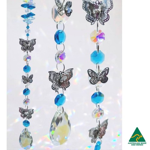 Blue butterfly suncatcher - blue,