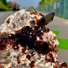 351G Natural Garnet with rock Gorgeous rough raw Crystal Mineral Specimen