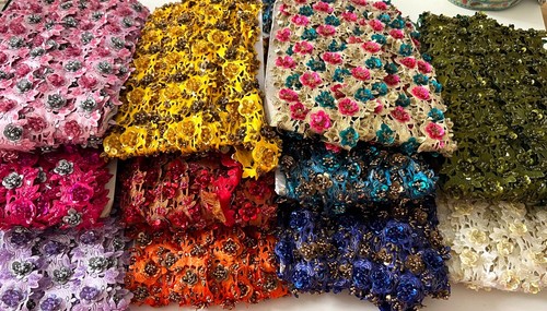 4cm bridal flower beaded - 1m,
