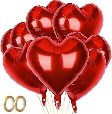 10X Red Heart Love Foil Helium