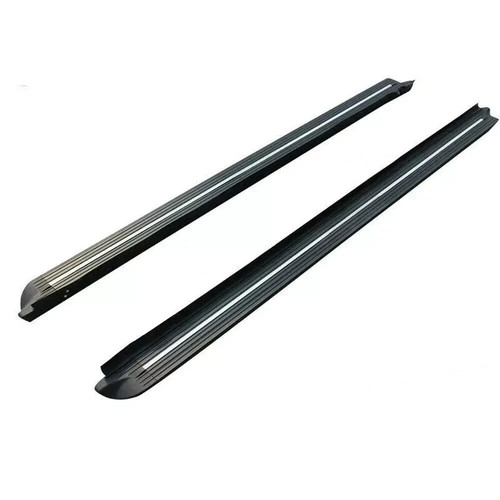 Black running boards side - black,
