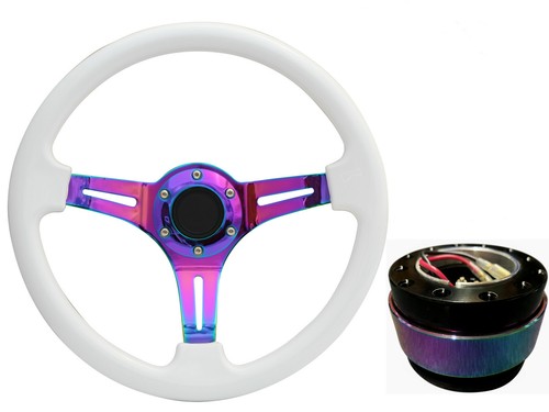 White neo chrome steering - neo,