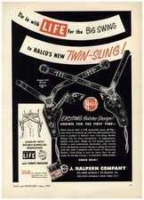 1954 PAPER AD J Halpern Cap Gun Holster Set Cowboy Pistols Twin Sling 