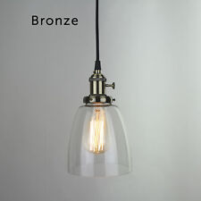 Vintage Industrial Ceiling Lamp Cafe Glass Pendant Light Shade Lighting Fixture