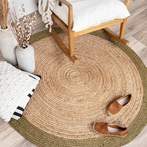 Rug round beige - rug, &