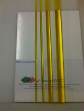Yellow Tinted Acrylic PMMA Perspex Round Rod Solid Bar Transparent Colour 500mm