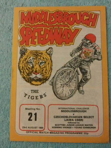 Middlesbrough speedway 1984 - middlesbrough,