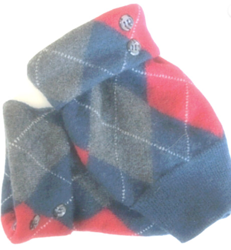 Fingerless gloves gray blue - gloves,